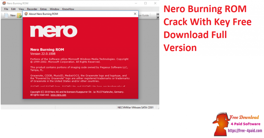 Nero Burning ROM Crack With Key Free Download Full Version 