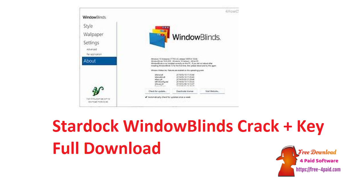 Stardock WindowBlinds Crack + Key Full Download