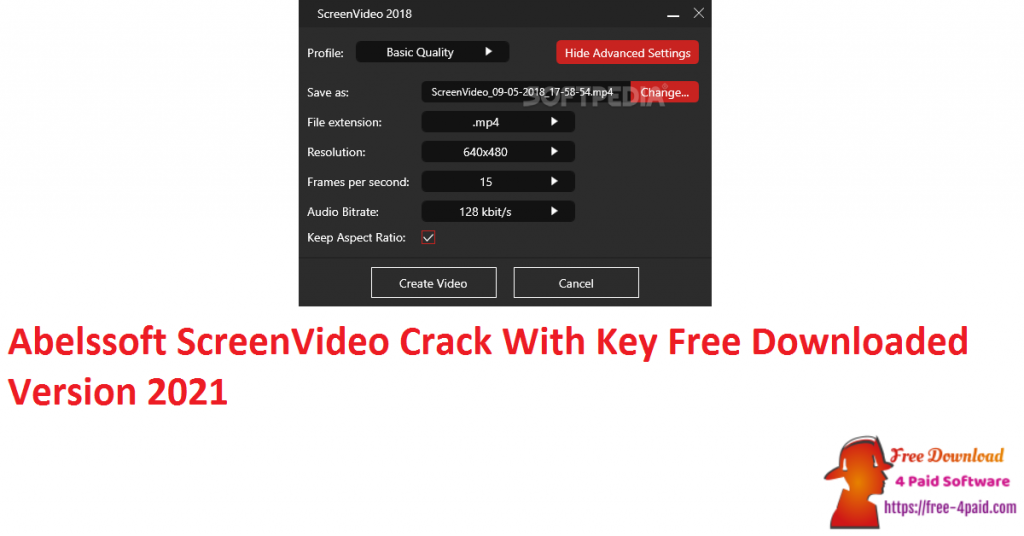 Abelssoft ScreenVideo Crack With Key Free Downloaded Version 2021