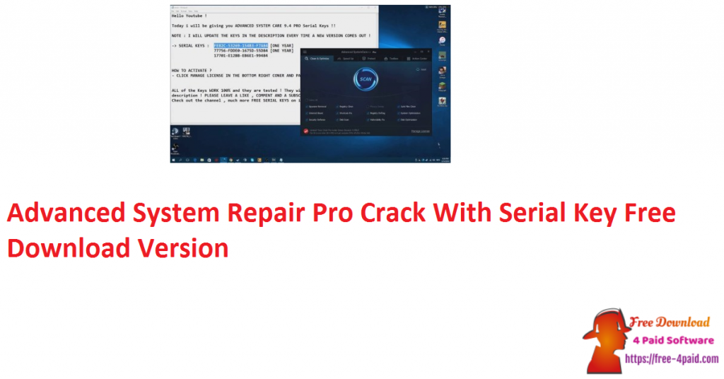 Advanced System Repair Pro Crack With Serial Key Free Download Version