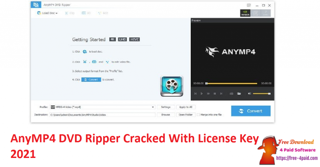 AnyMP4 DVD Ripper Cracked With License Key 2021