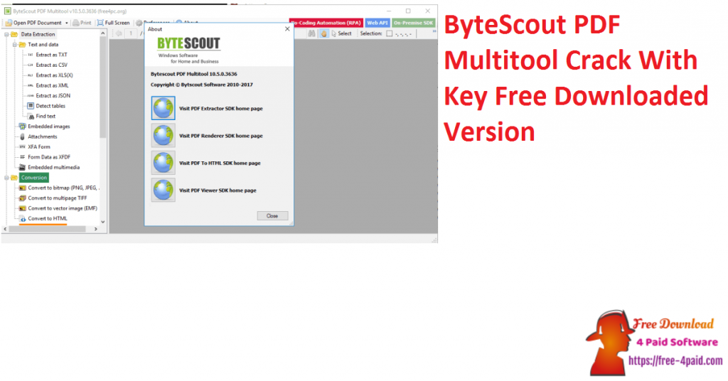 ByteScout PDF Multitool Crack With Key Free Downloaded Version