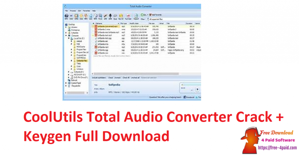 CoolUtils Total Audio Converter Crack + Keygen Full Download