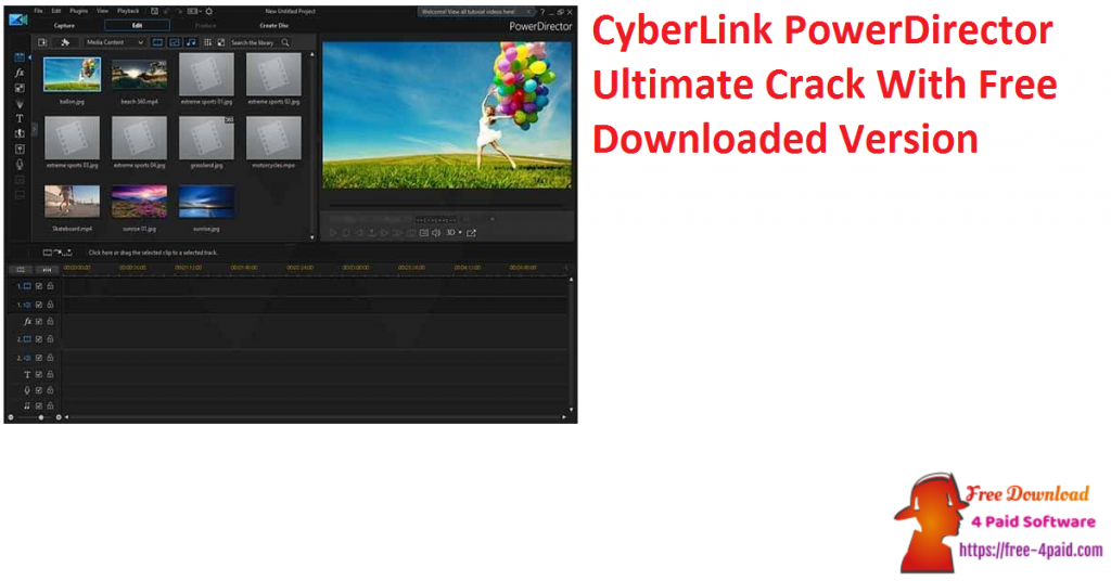 CyberLink PowerDirector Ultimate Crack With Free Downloaded Version