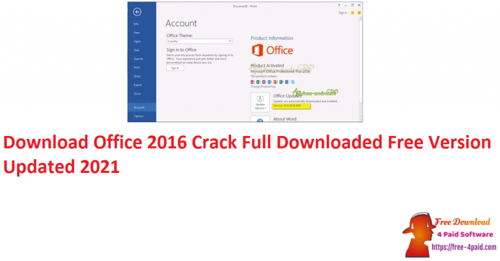 Download Office 2016 Crack Full Downloaded Free Version Updated 2021