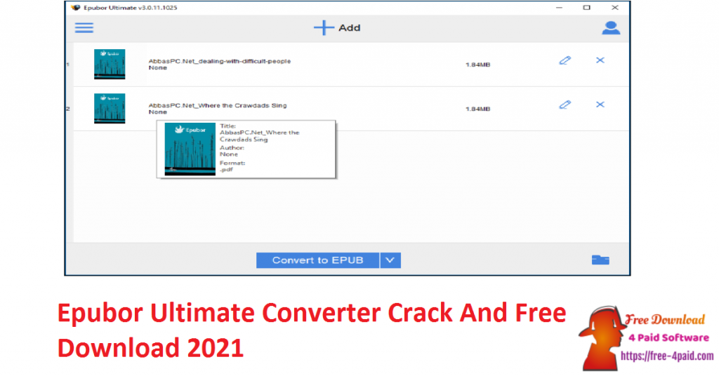 Epubor Ultimate Converter Crack And Free Download 2021