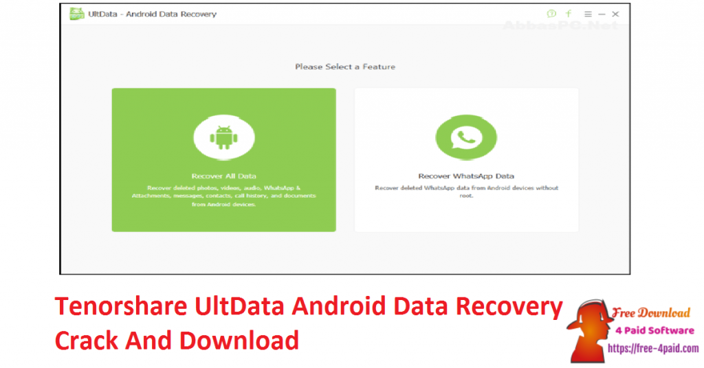 Tenorshare UltData Android Data Recovery Crack And Download