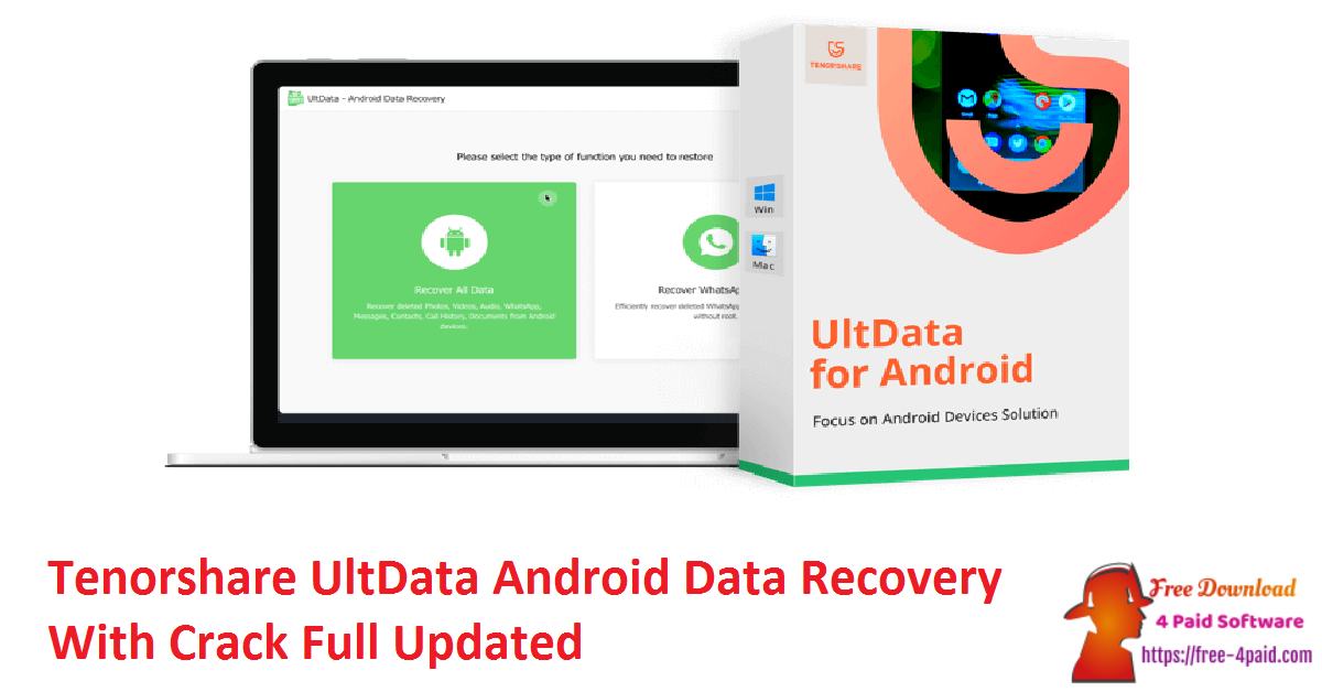 Tenorshare UltData Android Data Recovery With Crack Full Updated