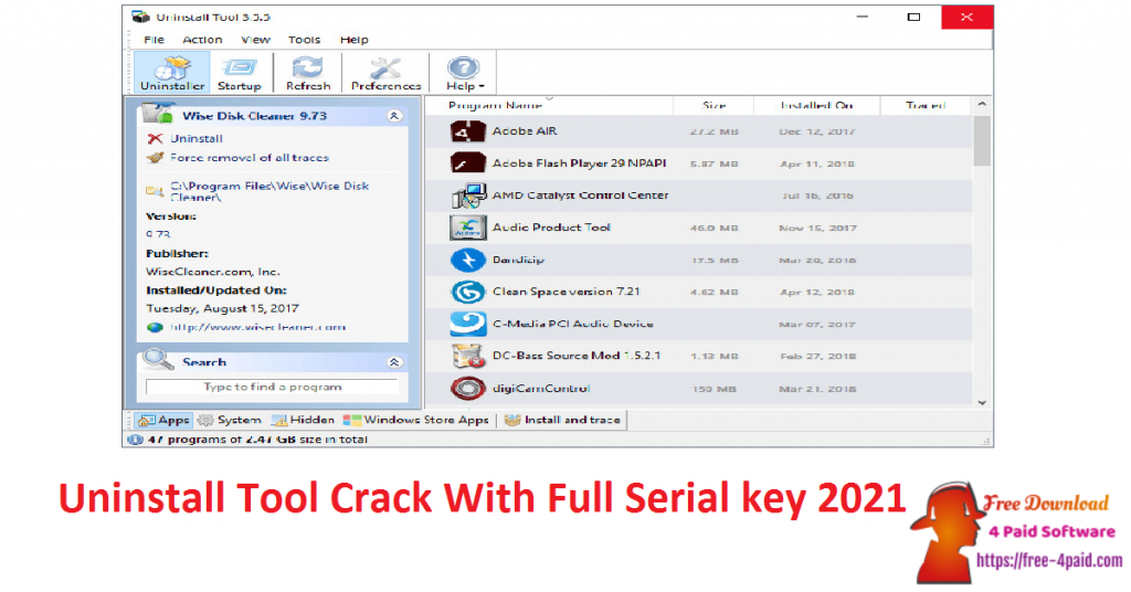 Uninstall Tool Crack With Full Serial key 2021