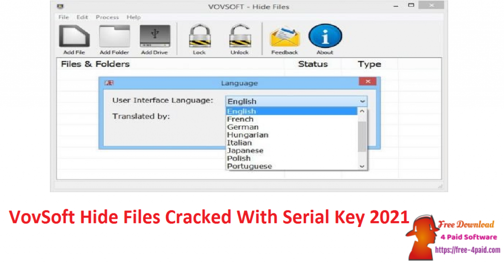 VovSoft Hide Files Cracked With Serial Key 2021