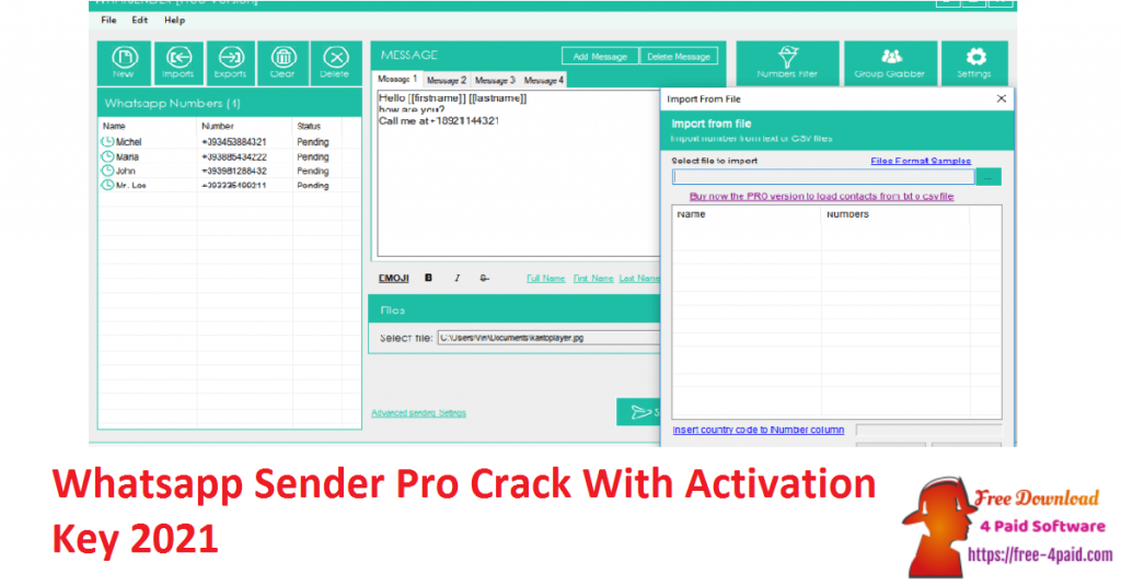 Whatsapp Sender Pro Crack With Activation Key 2021