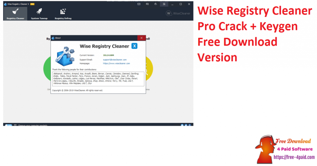 Wise Registry Cleaner Pro 11.0.3.714 free