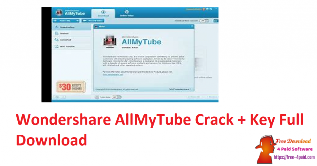 Wondershare AllMyTube Crack + Key Full Download