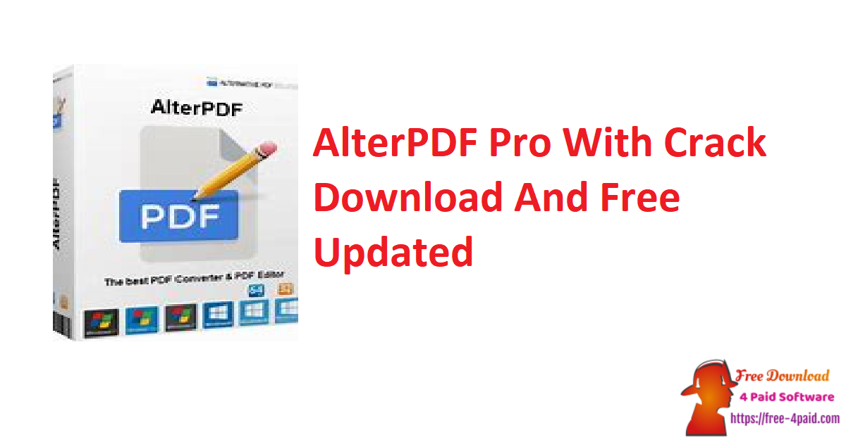 AlterPDF Pro With Crack Download And Free Updated