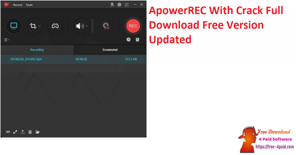 ApowerREC With Crack Full Download Free Version Updated