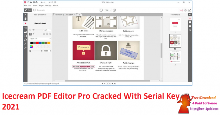Icecream PDF Editor Pro 3.16 instal the last version for ios