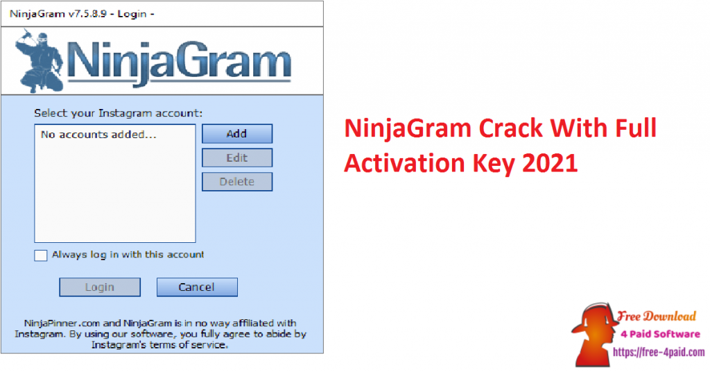 NinjaGram Crack With Full Activation Key 2021