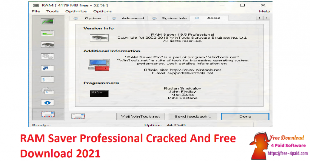 RAM Saver Professional Cracked And Free Download 2021