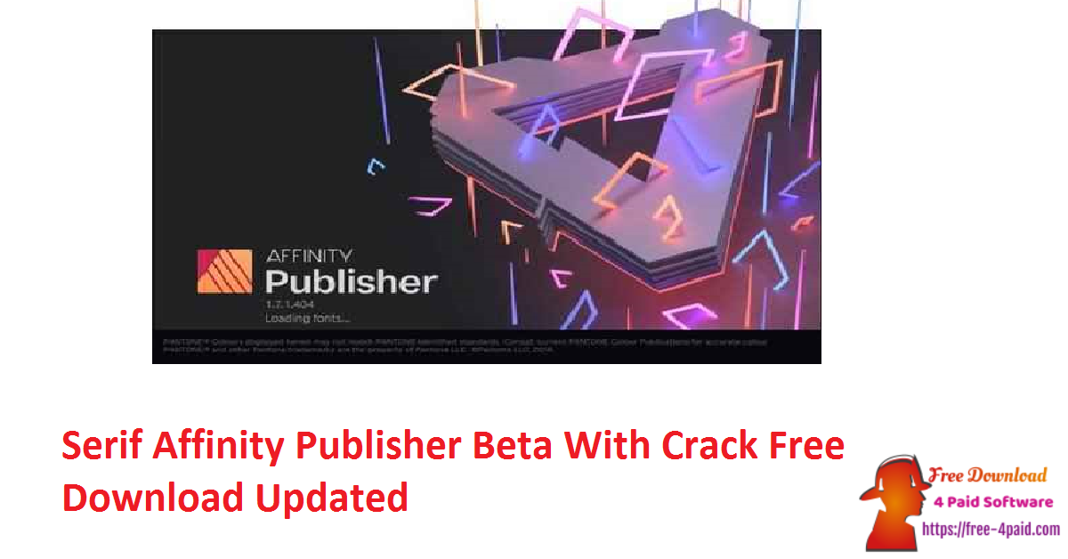 Serif Affinity Publisher Beta With Crack Free Download Updated