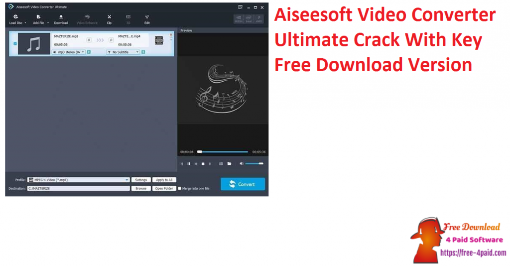 Aiseesoft Video Converter Ultimate Crack With Key Free Download Version