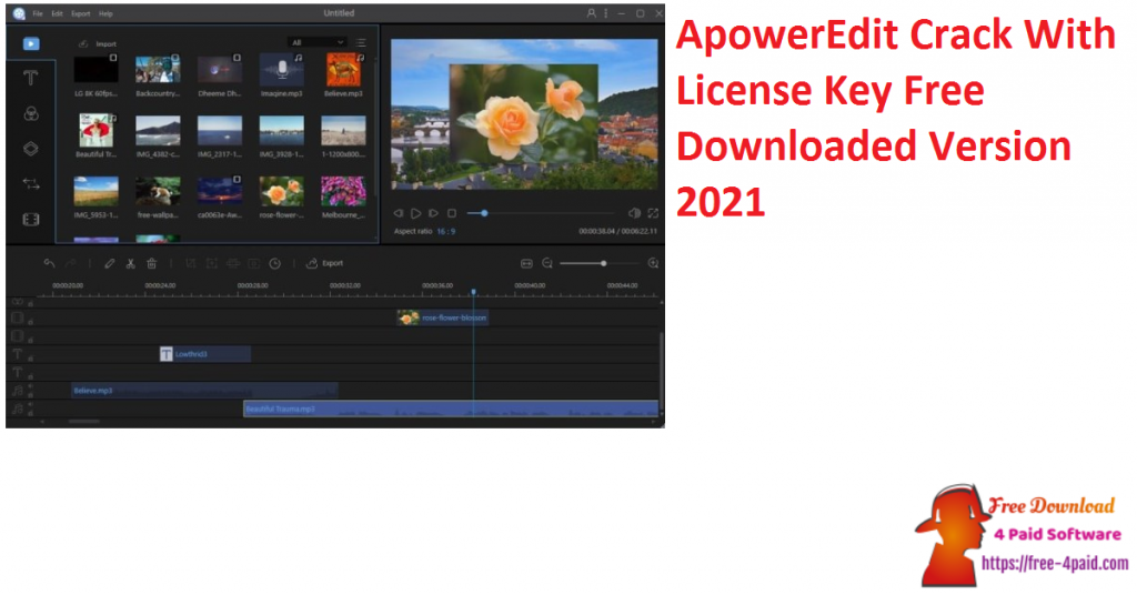 ApowerEdit Crack With License Key Free Downloaded Version 2021