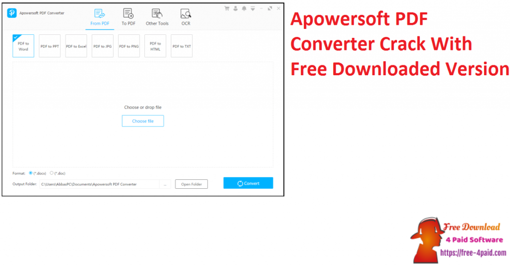 Apowersoft PDF Converter Crack With Free Downloaded Version