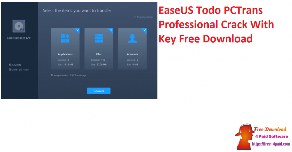 EaseUS Todo PCTrans Professional Crack With Key Free Download