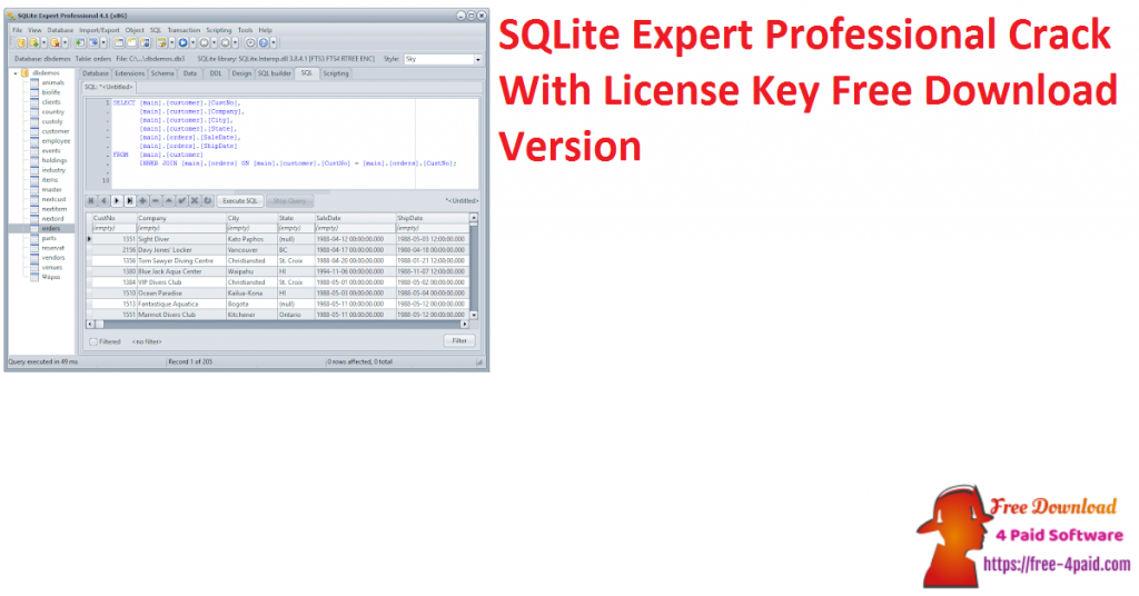 SQLite Expert Professional Crack With License Key Free Download Version