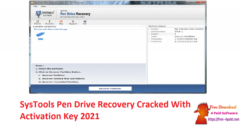 SysTools Pen Drive Recovery Cracked With Activation Key 2021