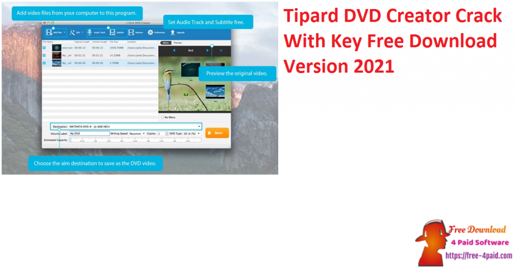 Tipard DVD Creator Crack With Key Free Download Version 2021