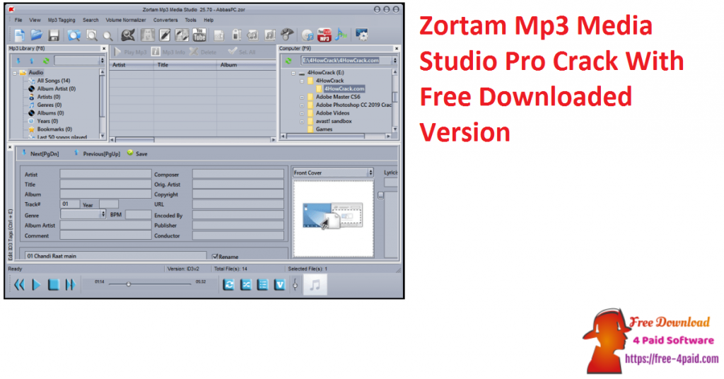 Zortam Mp3 Media Studio Pro Crack With Free Downloaded Version