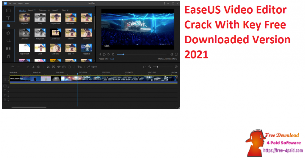 EaseUS Video Editor Crack With Key Free Downloaded Version 2021