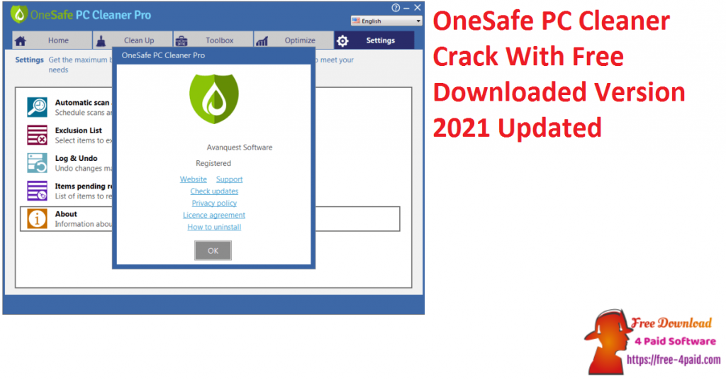 OneSafe PC Cleaner Crack With Free Downloaded Version 2021 Updated