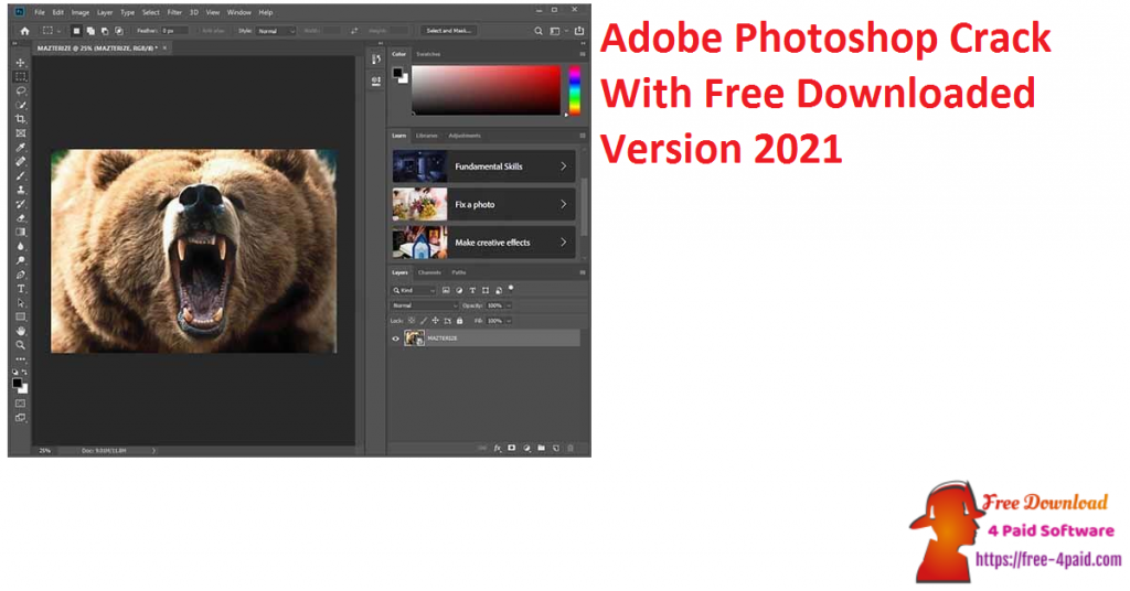 Adobe Photoshop Crack With Free Downloaded Version 2021