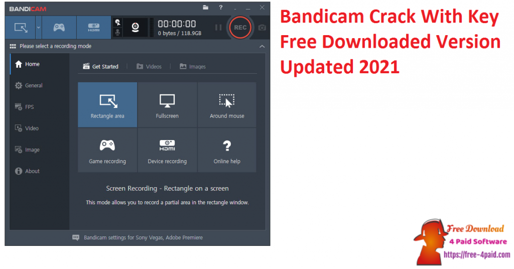 Bandicam Crack With Key Free Downloaded Version Updated 2021