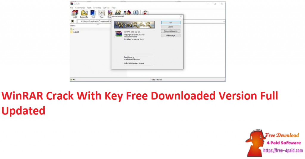 WinRAR Crack With Key Free Downloaded Version Full Updated