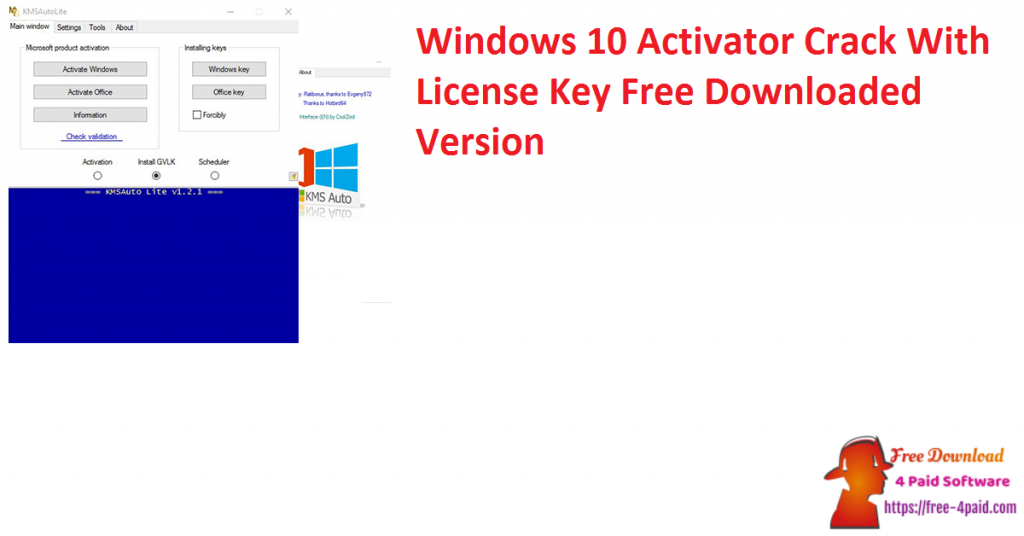Windows 10 Activator Crack With License Key Free Downloaded Version