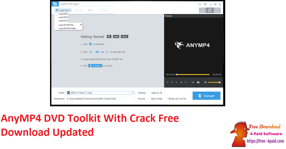 AnyMP4 DVD Toolkit With Crack Free Download Updated