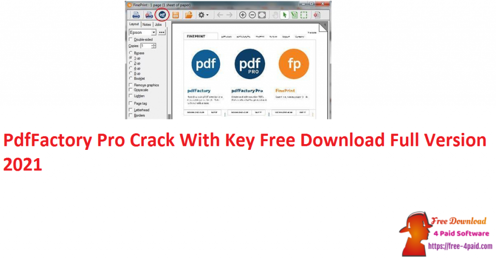 PdfFactory Pro Crack With Key Free Download Full Version 2021