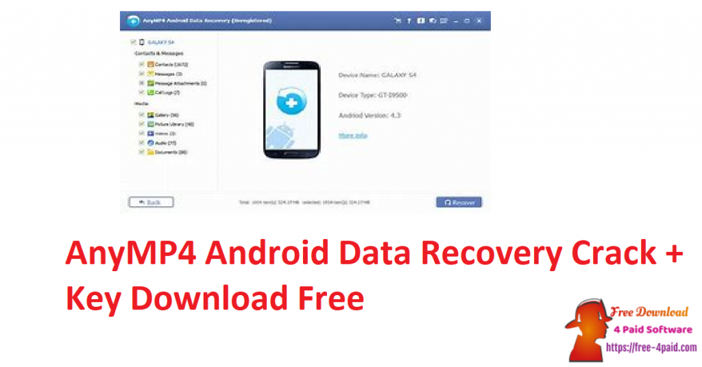 AnyMP4 Android Data Recovery Crack + Key Download Free
