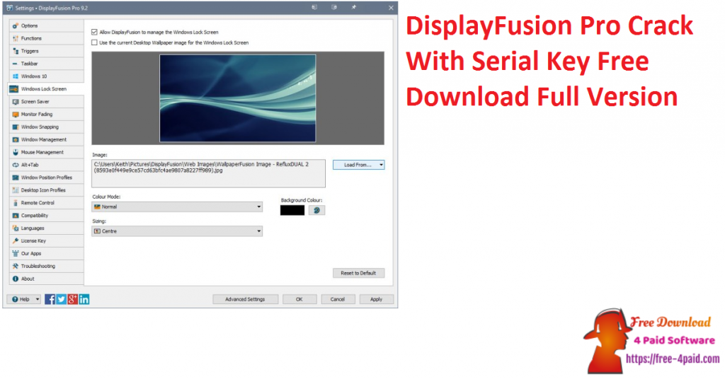 DisplayFusion Pro Crack With Serial Key Free Download Full Version