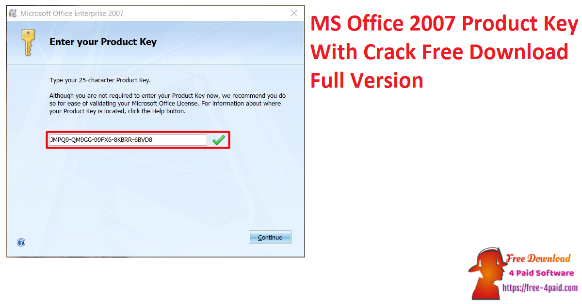 MS Office 2007 Product Key With Crack Free Download Full Version