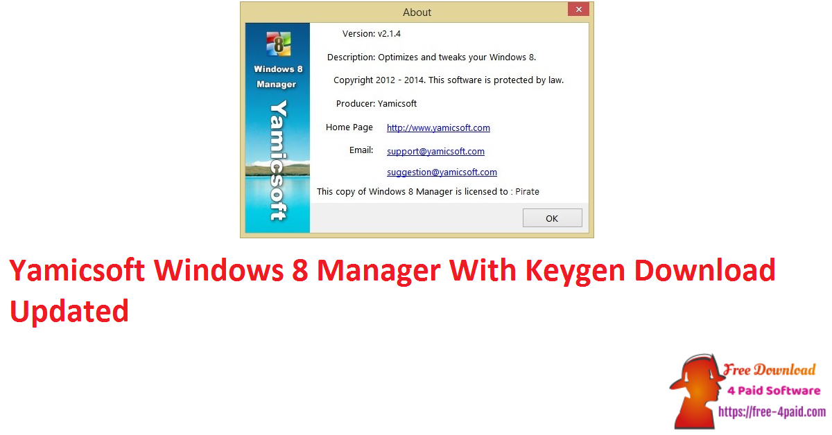 Yamicsoft Windows 8 Manager With Keygen Download Updated
