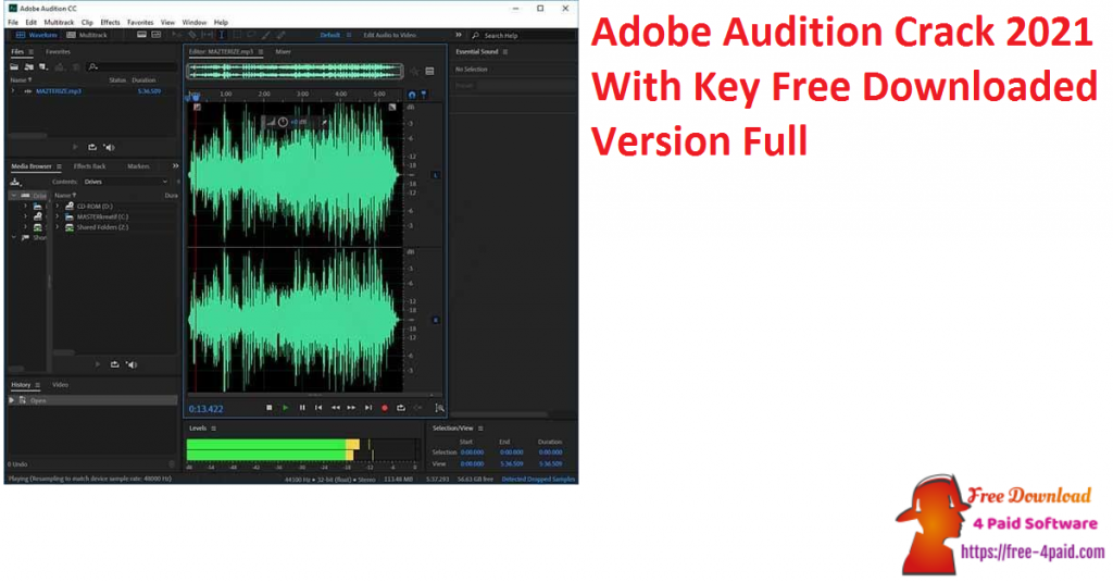 Adobe Audition Crack 2021 With Key Free Downloaded Version Full