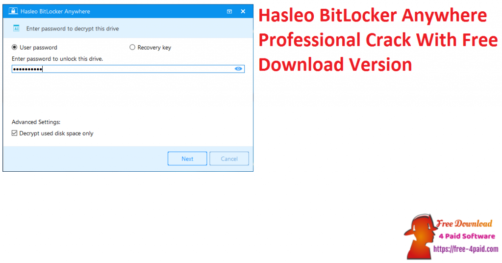 Hasleo BitLocker Anywhere Professional Crack With Free Download Version