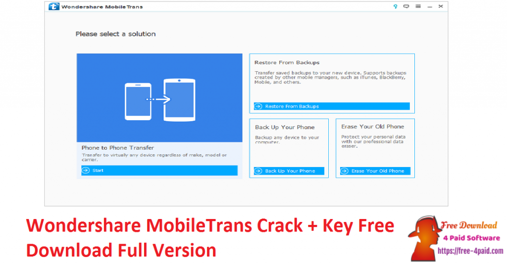 Wondershare MobileTrans Crack + Key Free Download Full Version