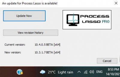 Bitsum Process Lasso Pro Beta
